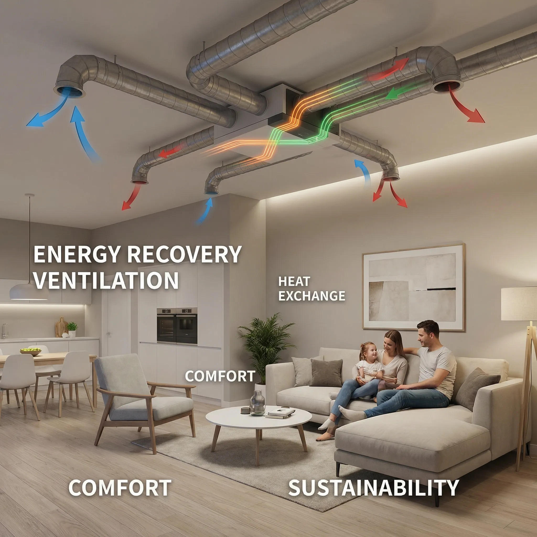 Salón de casa acogedor y climatizado